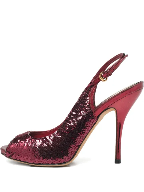 Gucci Pre-Owned sequined slingback pumps