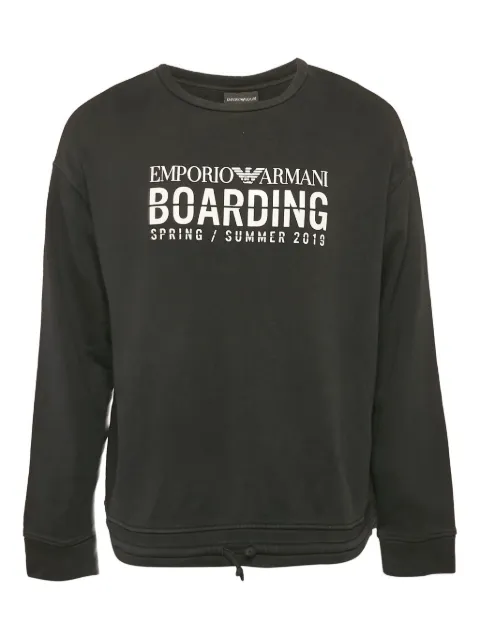 Emporio Armani Pre-Owned Boarding-print sweatshirt