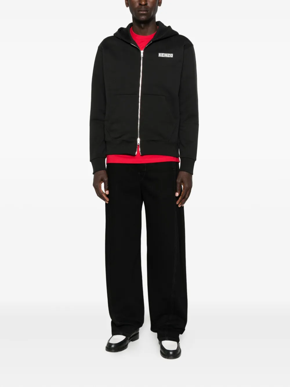 Kenzo logo-embroidered zip-up hoodie | Hoodies | Image 2