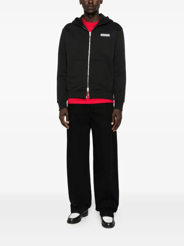 Kenzo ジップアップ パーカー | ブラック | FARFETCH JP