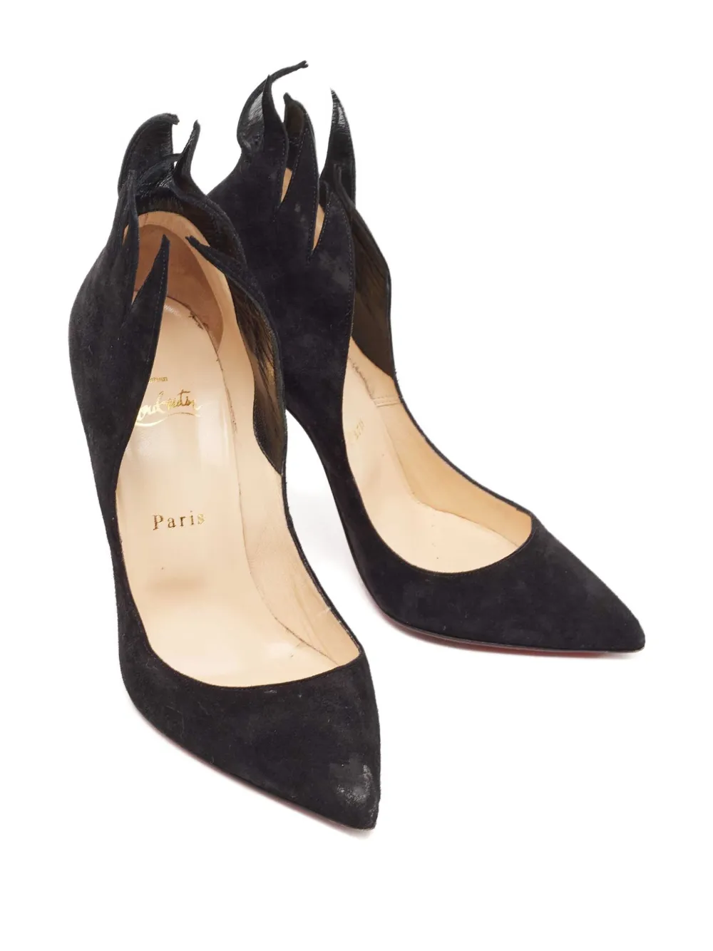 Pre-owned Christian Louboutin 100mm Suede Heeled Pumps