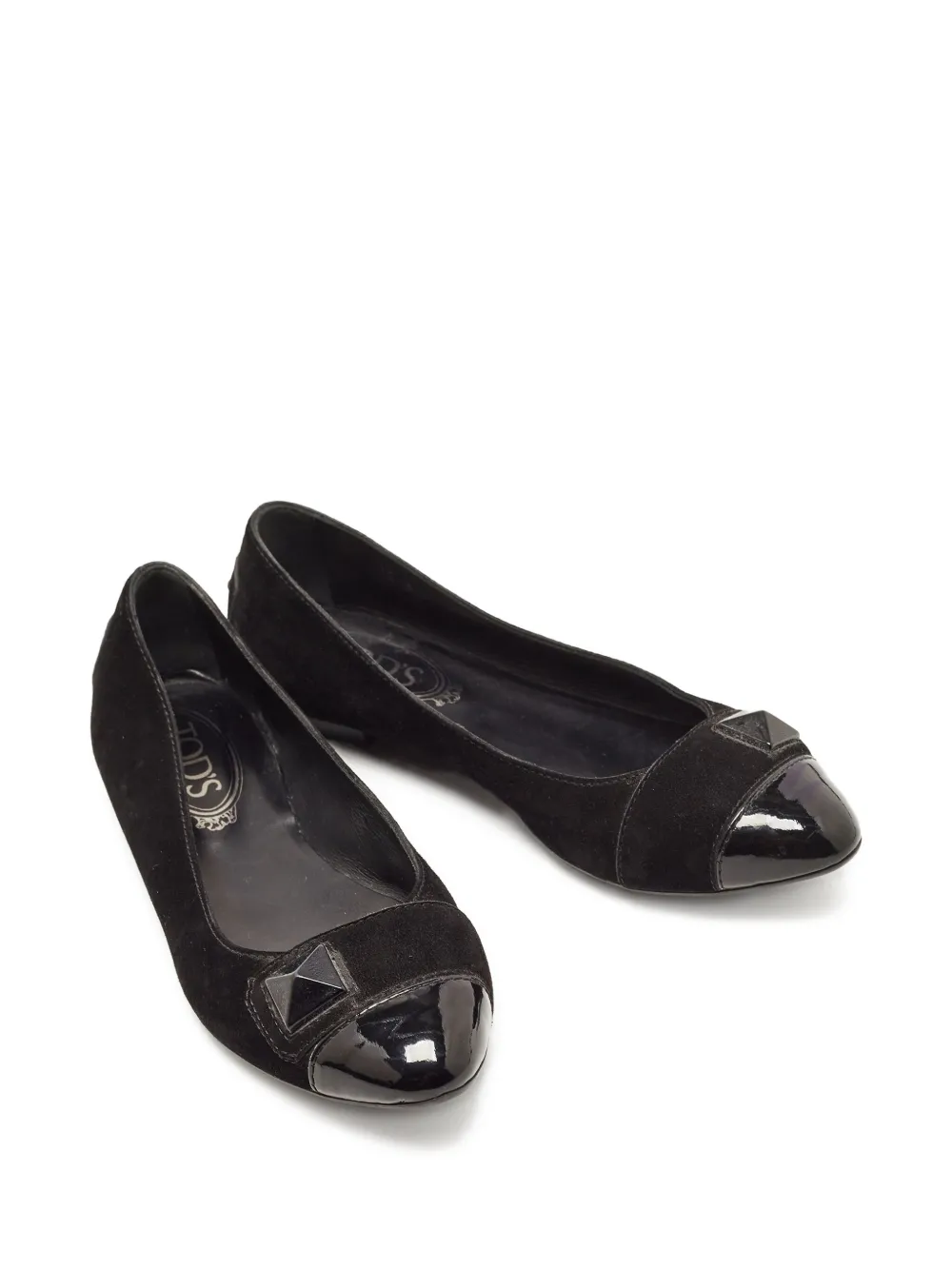 Tod's Vintage Suède ballerina's - Zwart