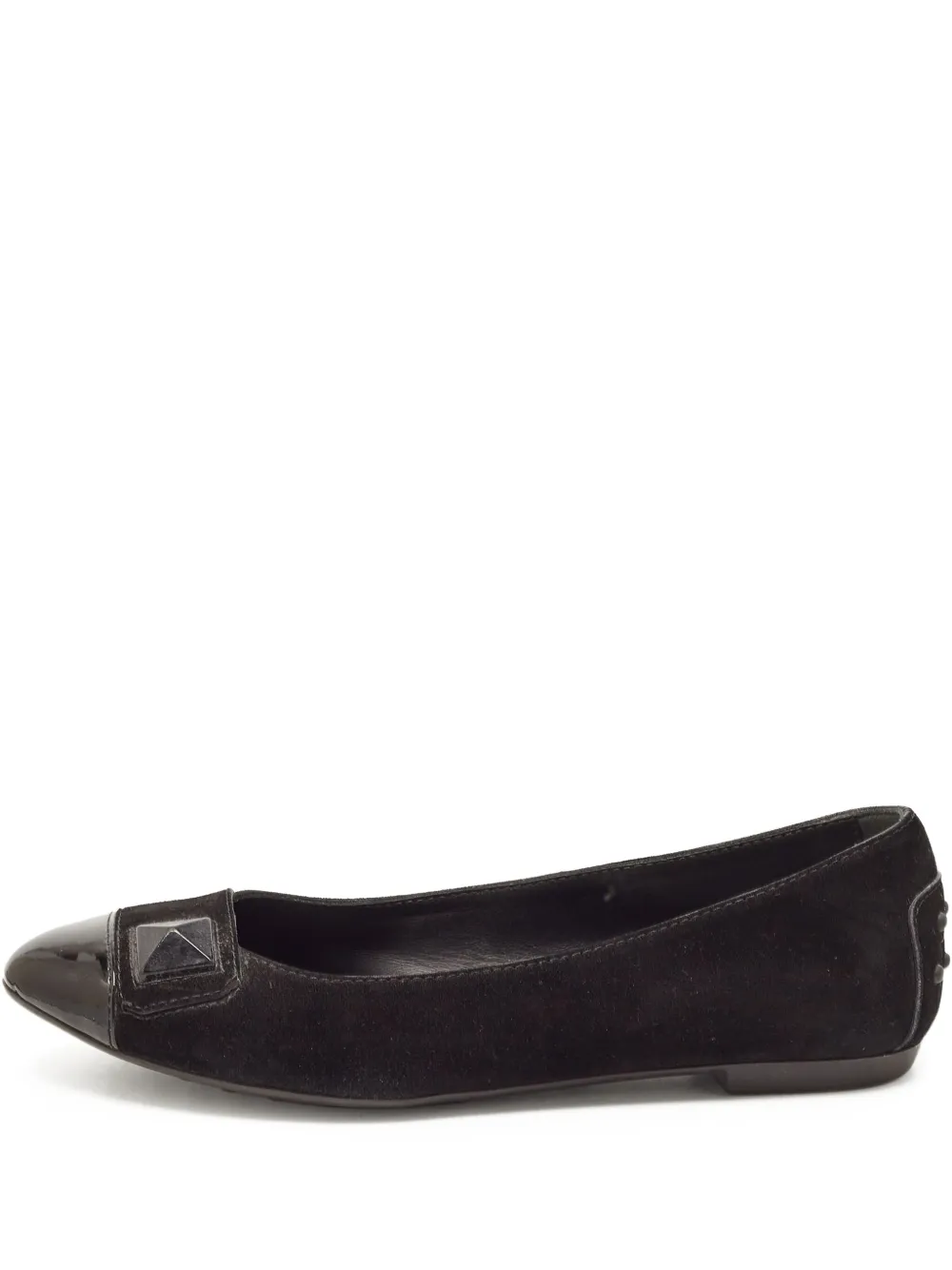 Tod's Vintage スエード フラットシューズ - ブラック Tod's Vintage スエード フラットシューズ - ブラック
