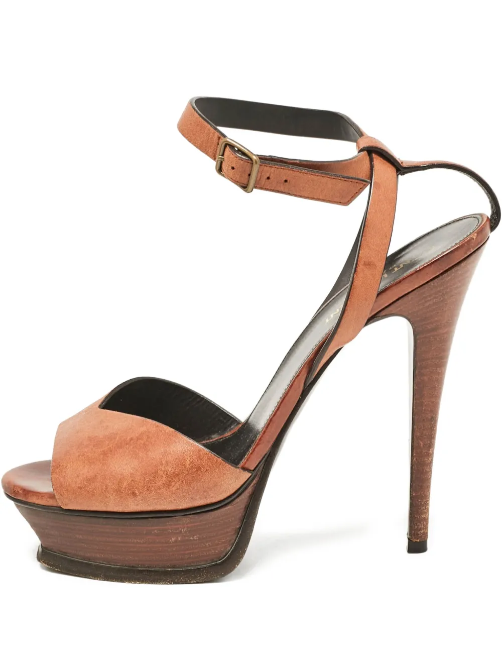 Saint Laurent Pre-Owned 80mm leather sandals | Brown | Image 1