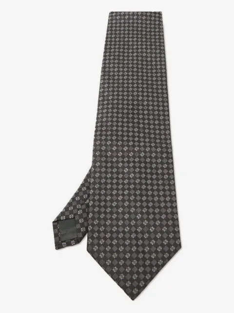 BOSS pre-owned geometric-patterned tie