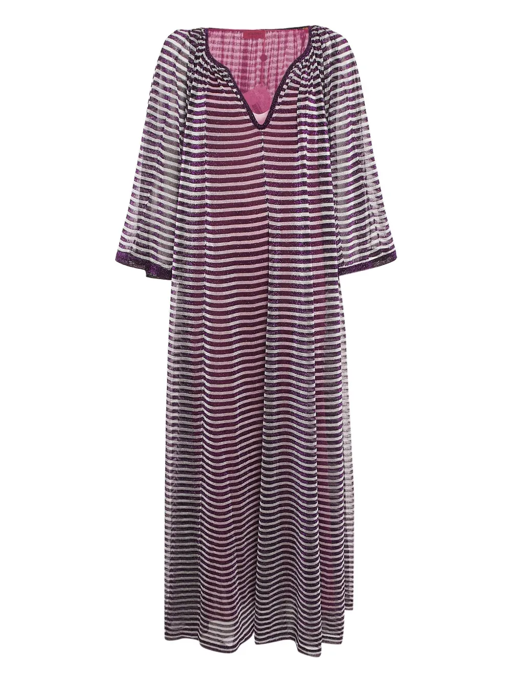 Missoni Pre-Owned Abito midi lamé - Viola