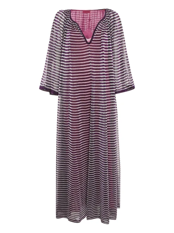 missoni metallic lurex midi dress Missoni Lurex blend knitted V-neck pleated dress|MDG00005BK0075SM162
