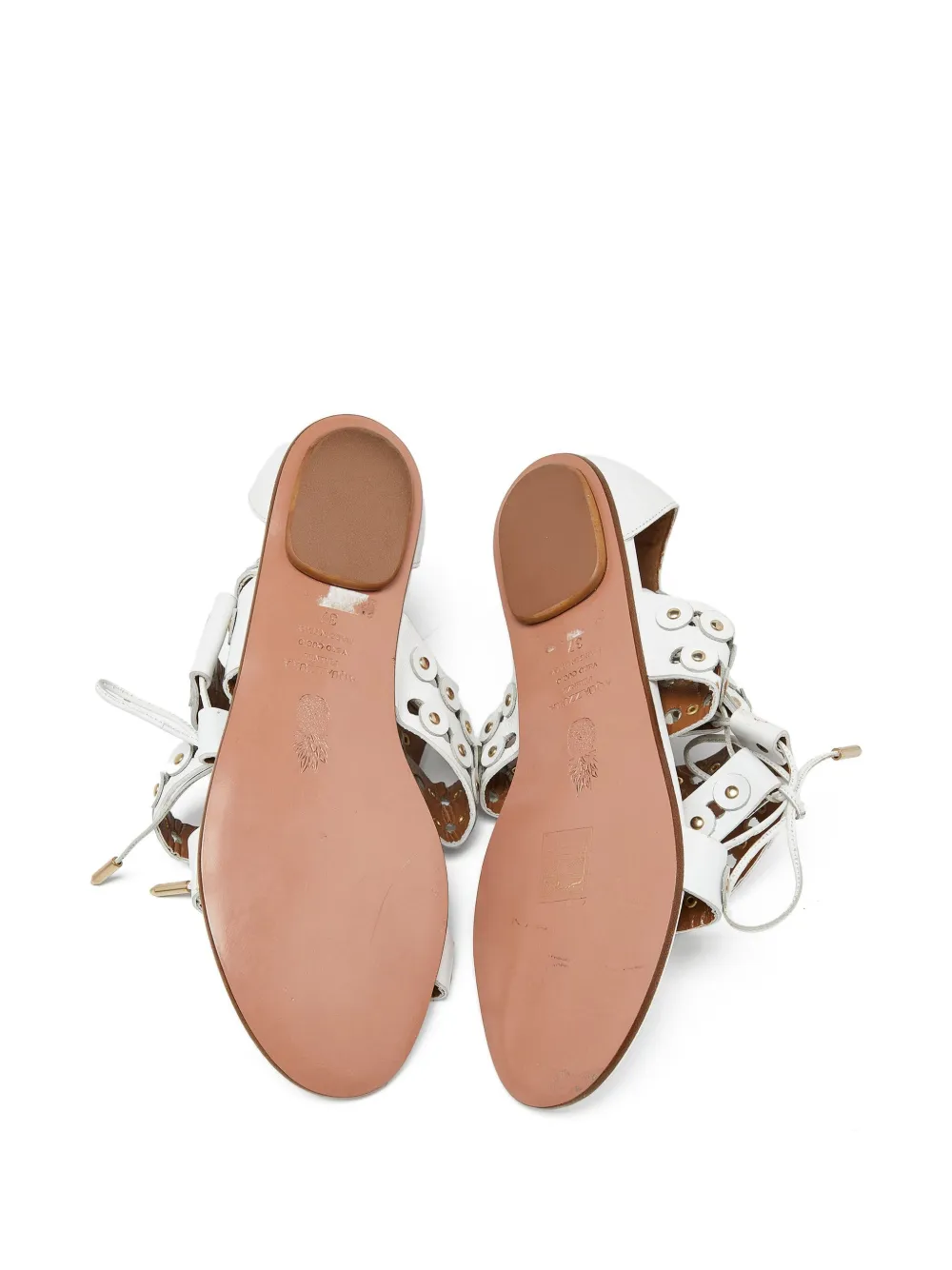 Aquazzura pre-owned stud-embellished flat sandals | Image 2