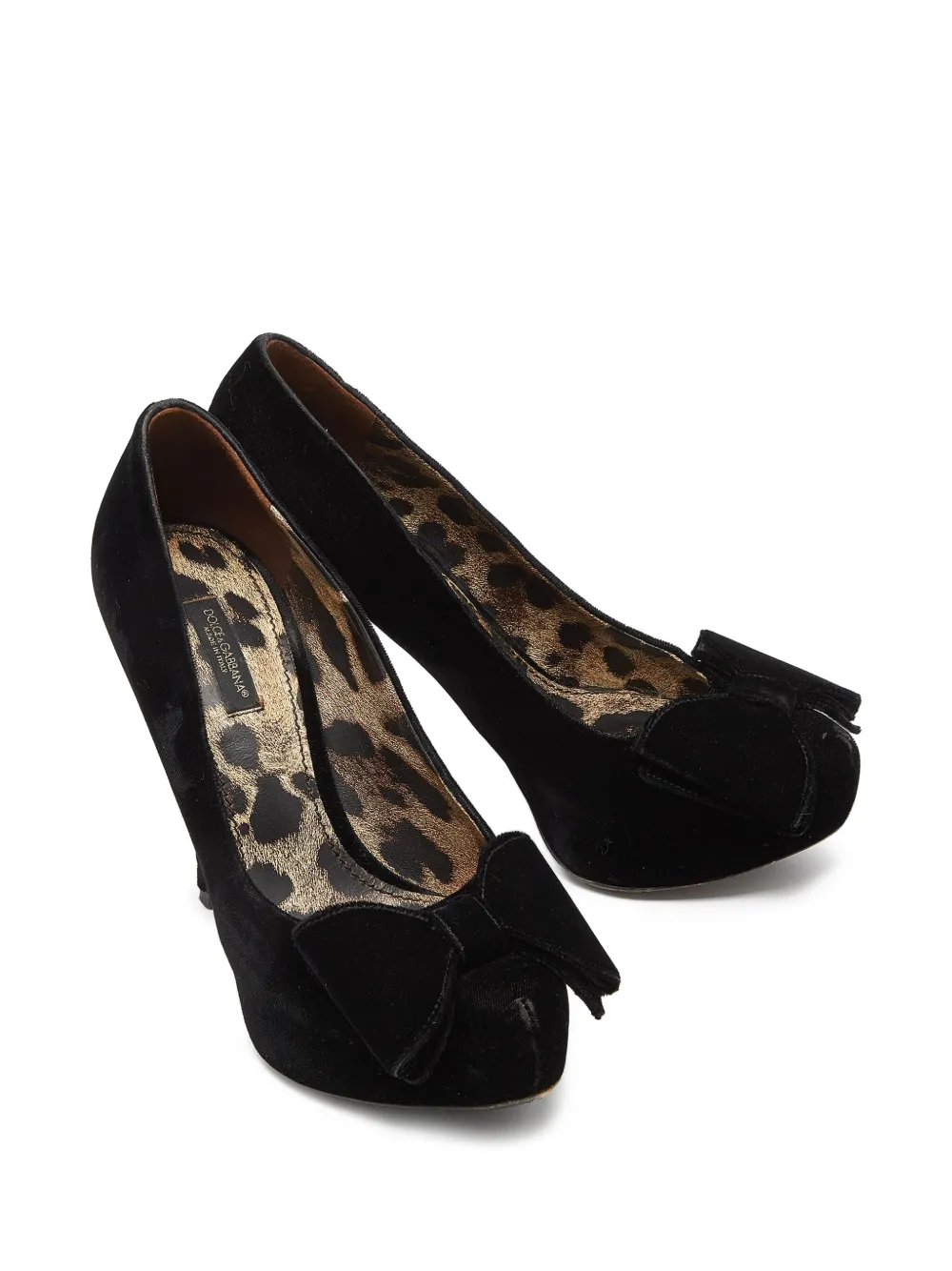 Dolce & Gabbana Pre-Owned 110mm bow-detail velvet pumps | Image 2