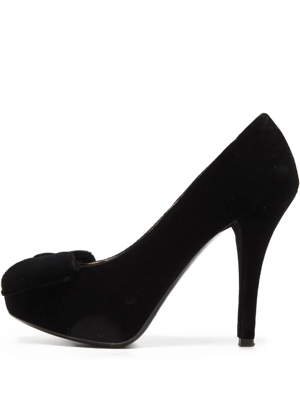 Dolce & Gabbana Pre-Owned 110mm bow-detail velvet pumps | Black | Image 1