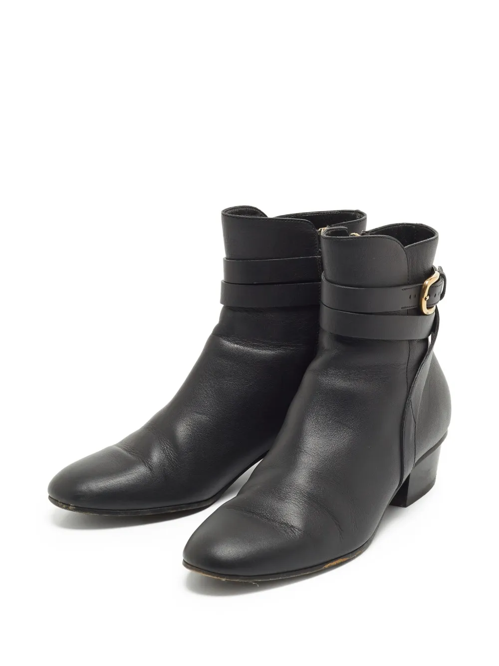 Gucci Pre-Owned Leren enkellaarzen - Zwart