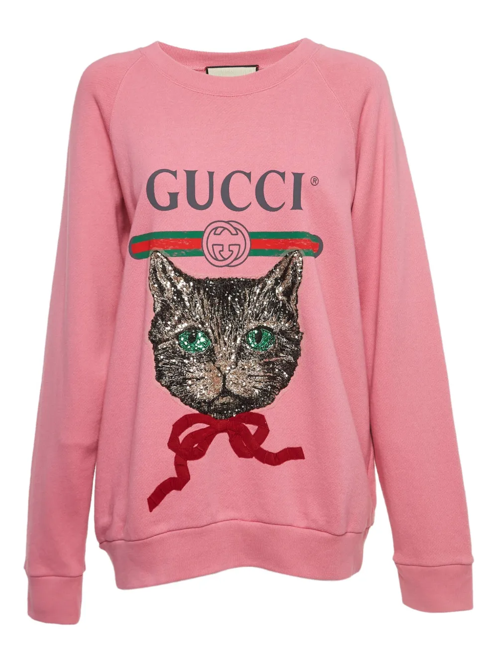 Gucci Pre-Owned 2024 cat-embellished sweatshirt | Pink | Image 1