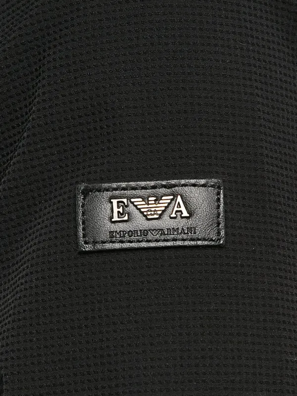 Emporio Armani Pre-Owned Textured Zip Jacket | Black | FARFETCH RO