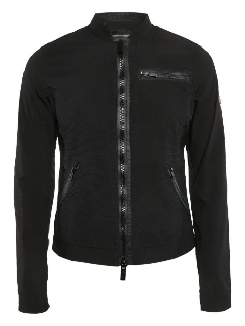 Emporio Armani Pre-Owned textured zip jacket