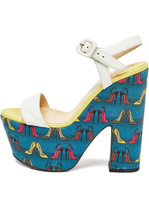 Christian Louboutin Pre-Owned 155mm platform pattern sandals