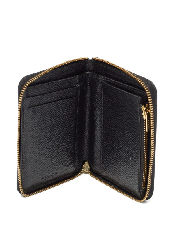 Coach Vintage pre-owned Leather Zip Wallet | Black | FARFETCH JO