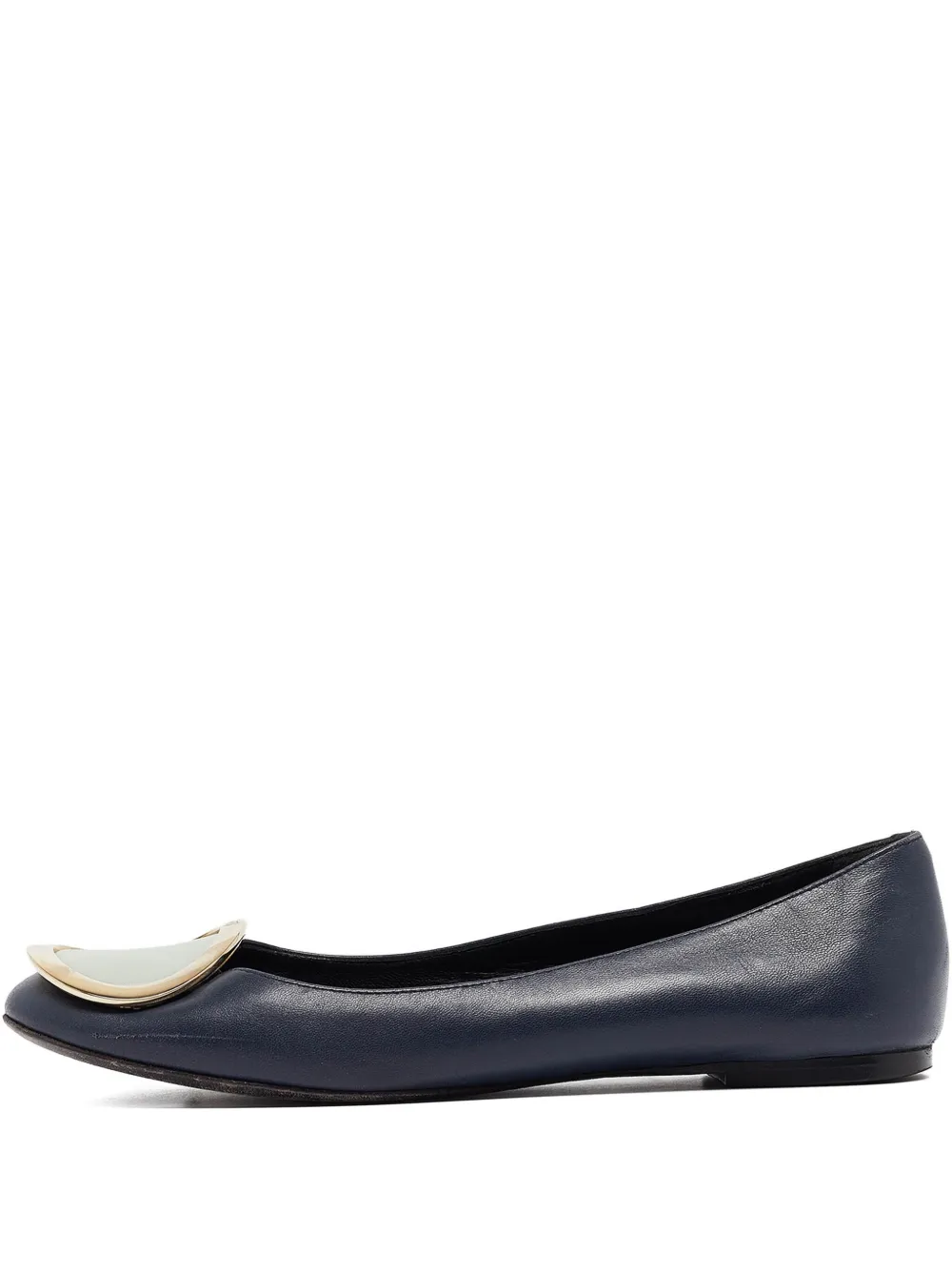 pre-owned leather ballet flats