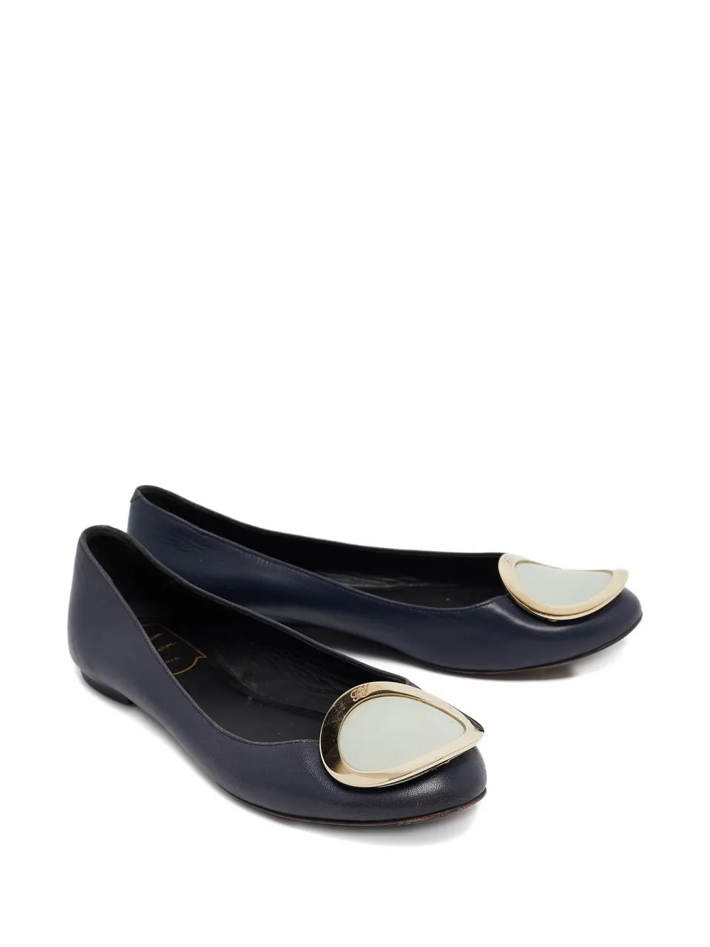 Roger Vivier Vintage Pre-owned leren ballerina's - Blauw