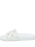 Gucci Pre-Owned Interlocking GG cut-out slides - White