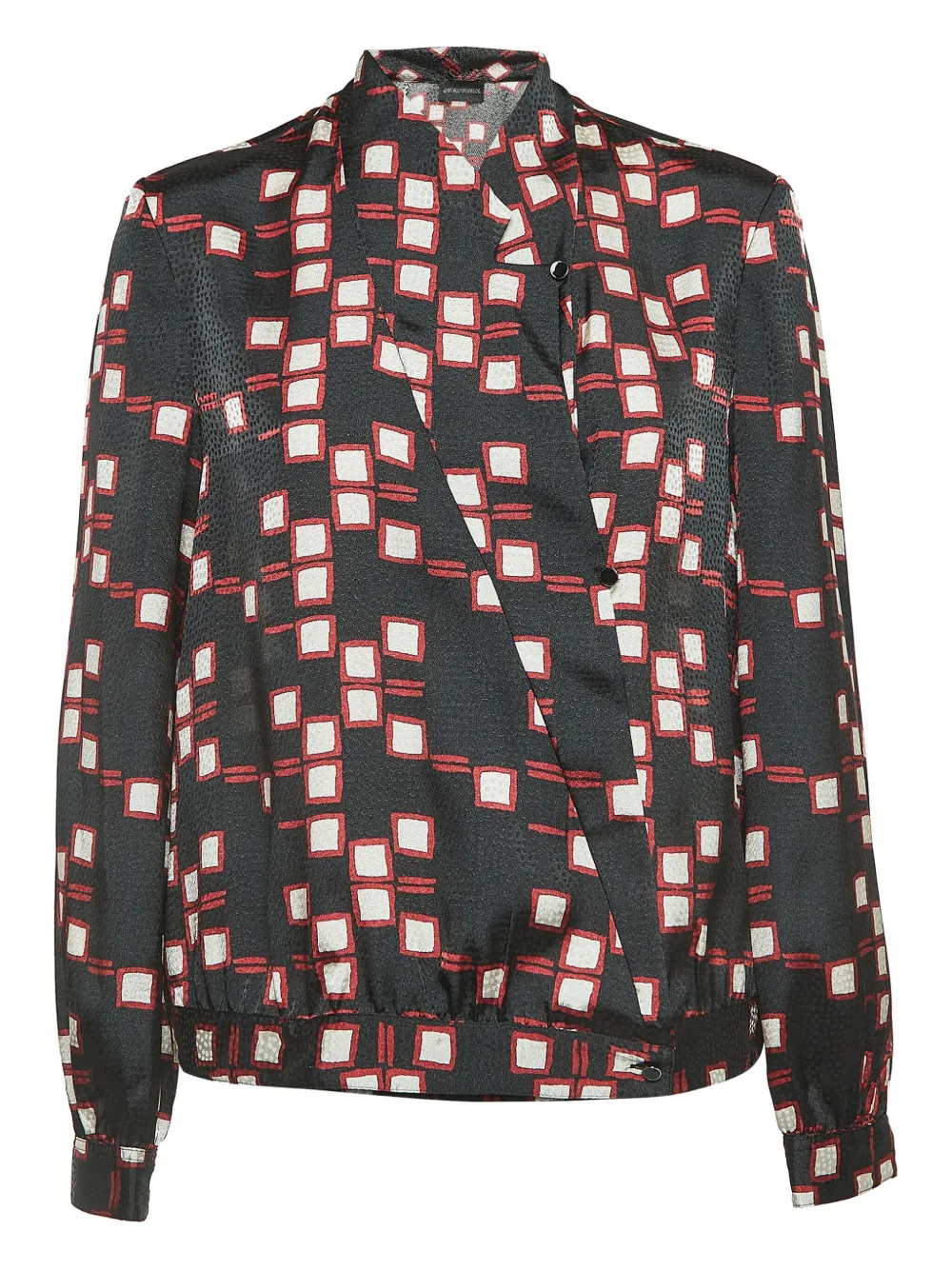 Emporio Armani Pre-Owned geometric-pattern blouse | Black | Image 1