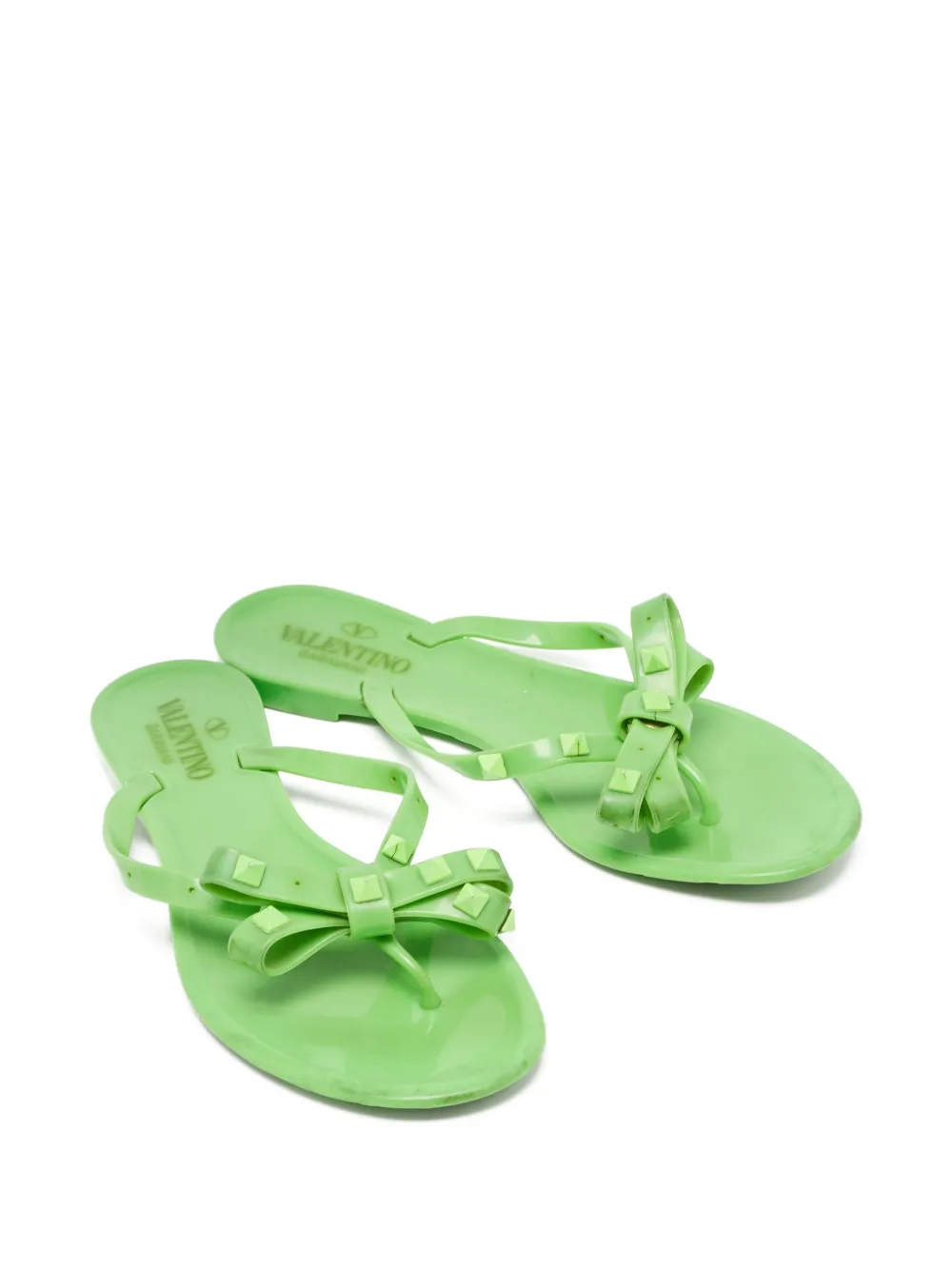 Valentino Garavani Pre-Owned Rockstud sandalen - Groen