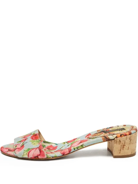 Dolce & Gabbana Pre-Owned Sandalen mit Blumen-Print 40mm