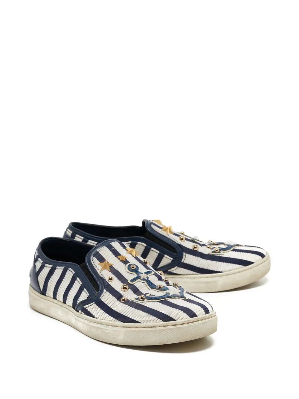 Dolce & Gabbana Pre-Owned tenis bajos con motivo de rayas | Image 2