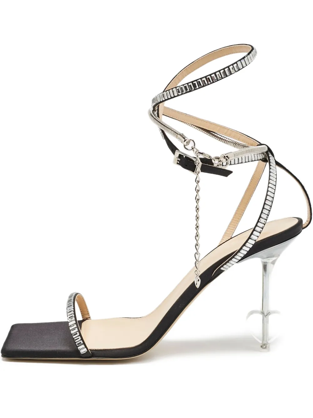 MACH & MACH pre-owned 100mm embellished sandals | Black | Image 1