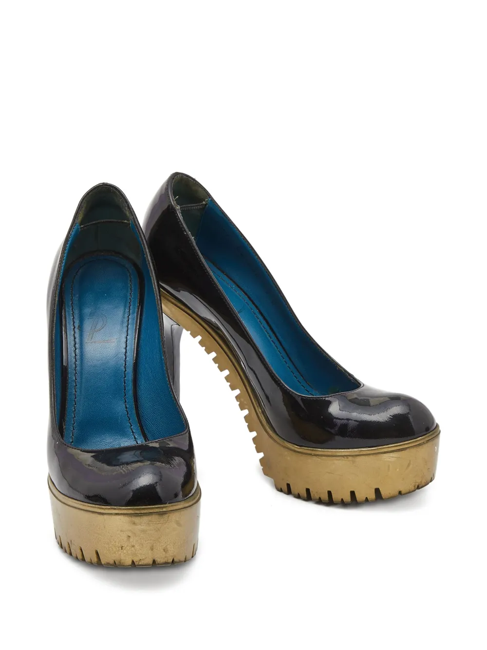 Saint Laurent Pre-Owned Trooper pumps met hak - Zwart
