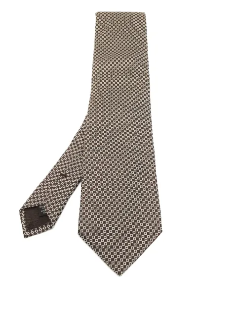 Ermenegildo Zegna Vintage geometric-pattern silk tie
