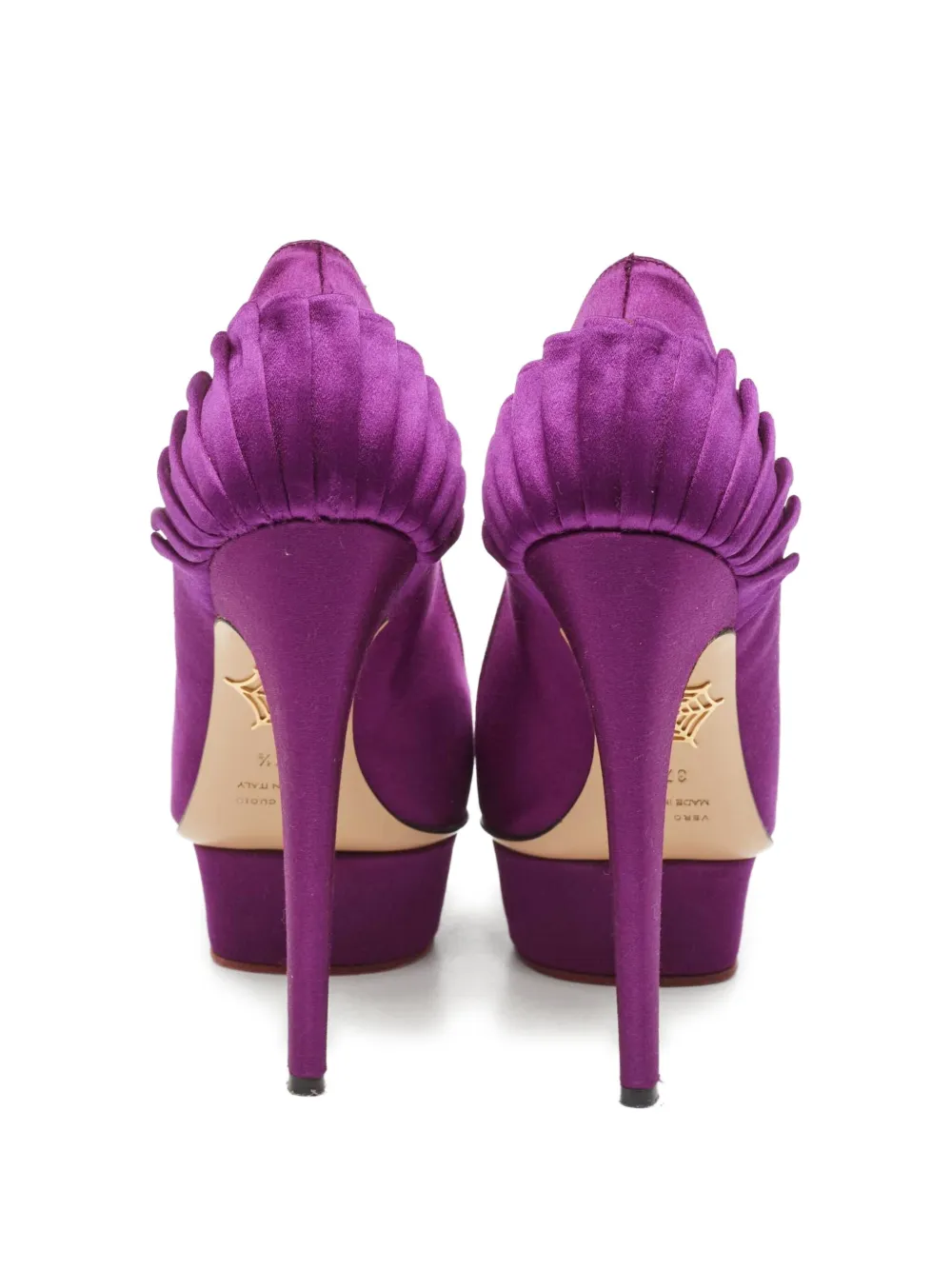 Charlotte Olympia pre-owned 140mm Paloma satin pumps | Image 2
