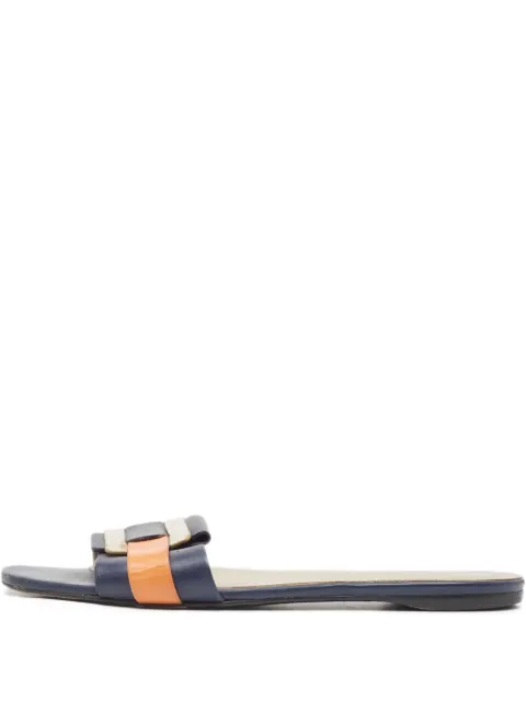Roger Vivier Vintage colourblock-strap flat sandals