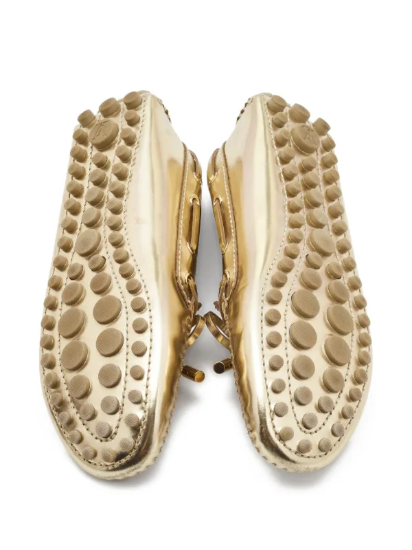 Louis Vuitton Pre-Owned Gloria Loafers Gold FARFETCH PH