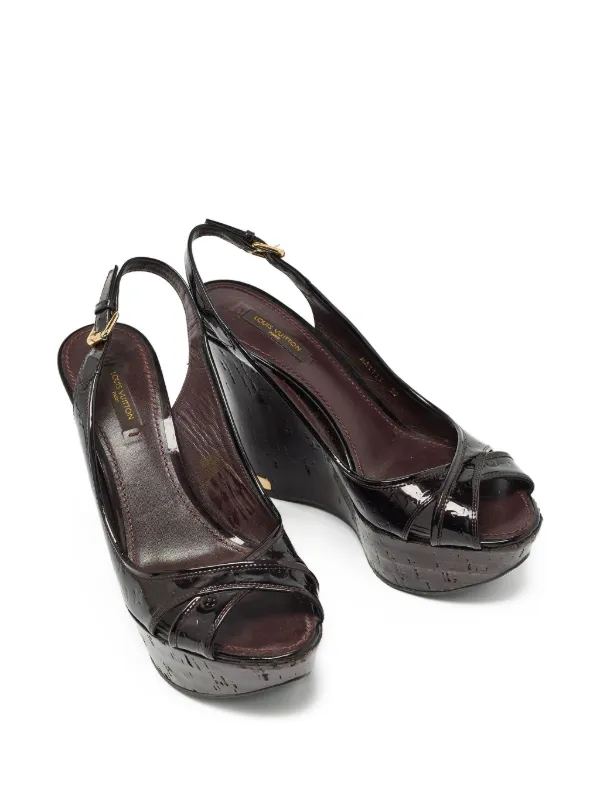 Louis Vuitton Pre-Owned 120mm Slingback Sandals Red FARFETCH AE