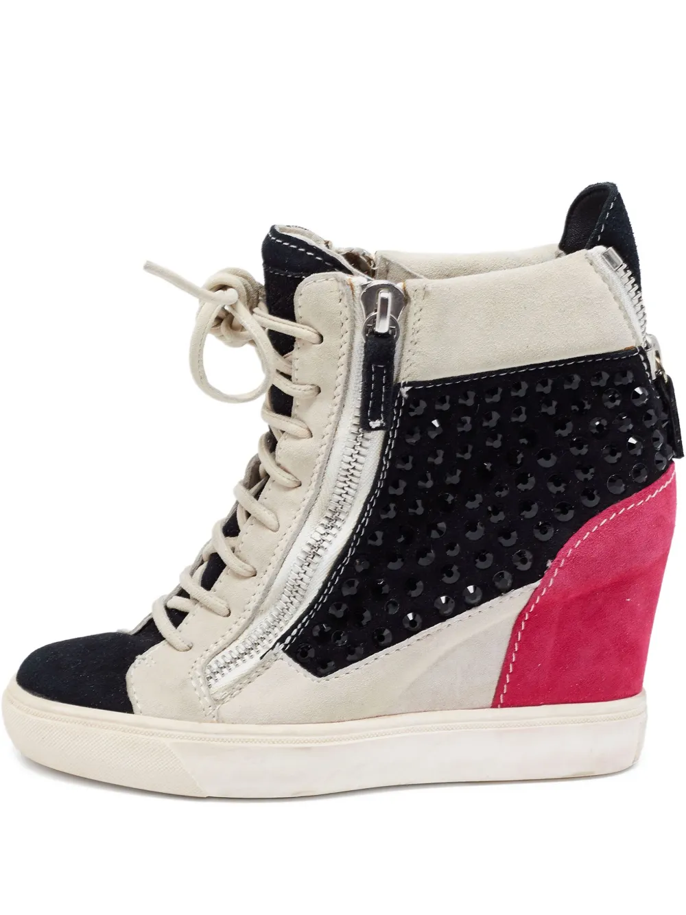 80mm crystal-detailing wedge sneakers