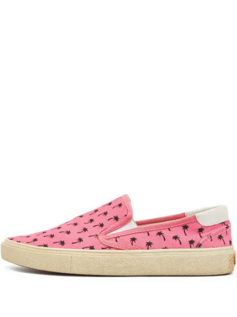 Saint Laurent Pre-Owned tenis con palmeras estampadas