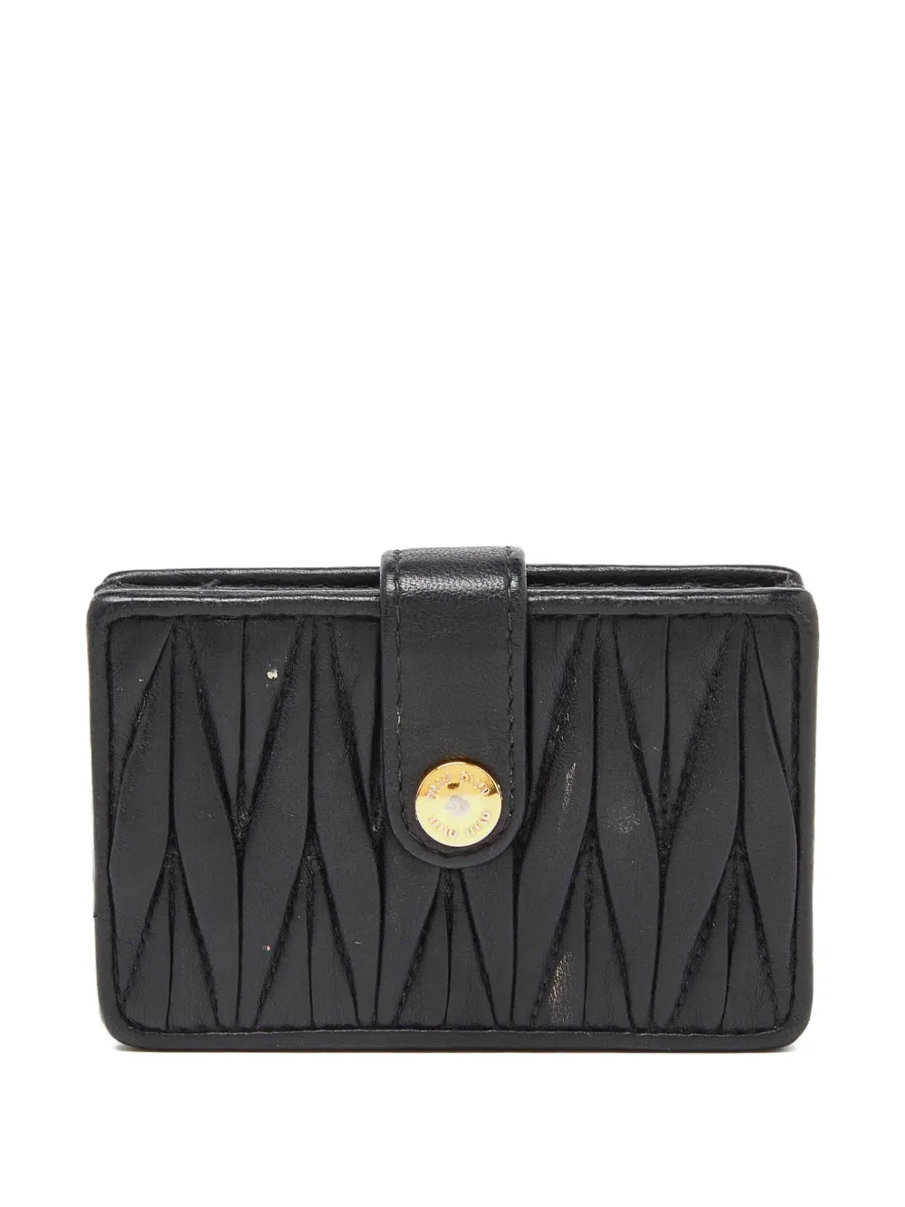 Pre-owned Miu Miu Matelasse Leather Wallet