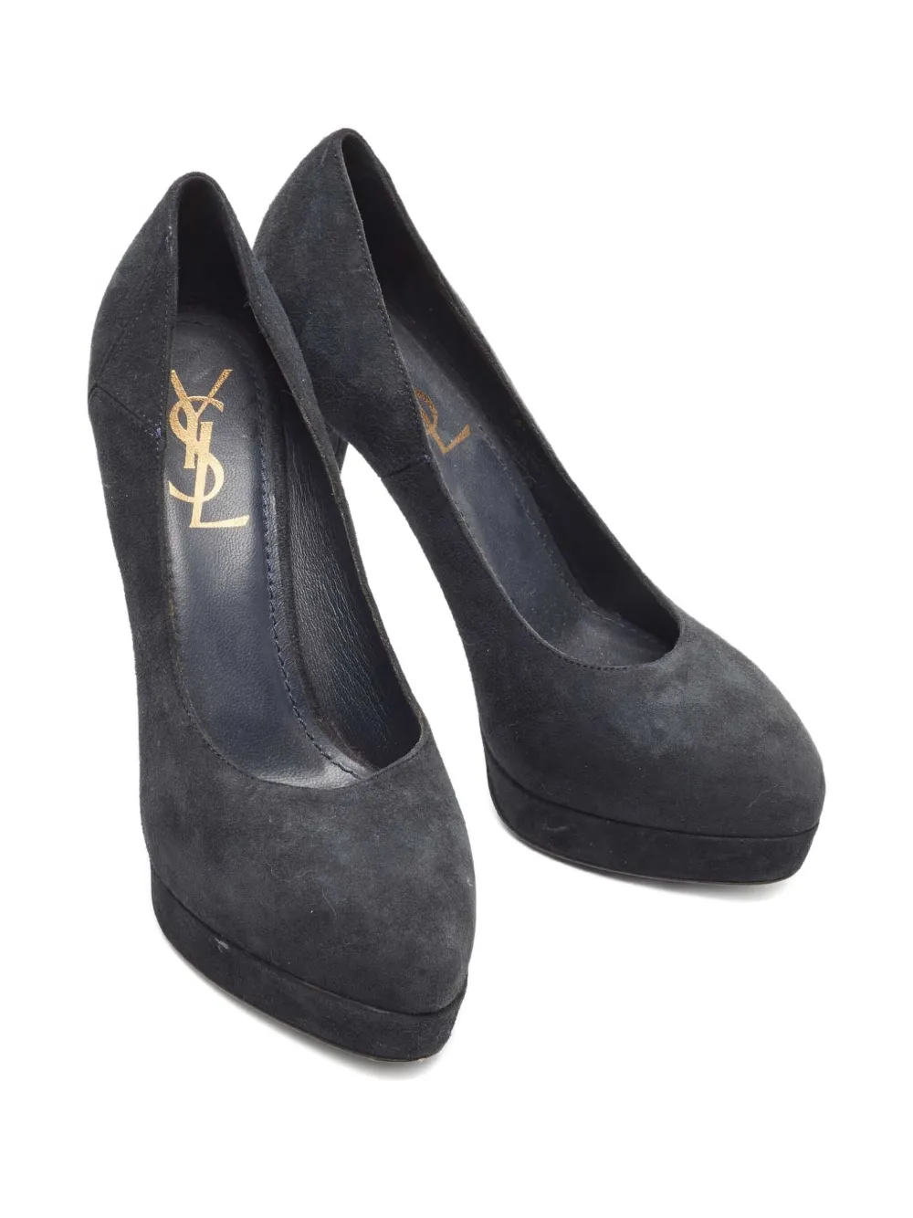 Saint Laurent Pre-Owned 120 mm pumps met plateauzool - Blauw