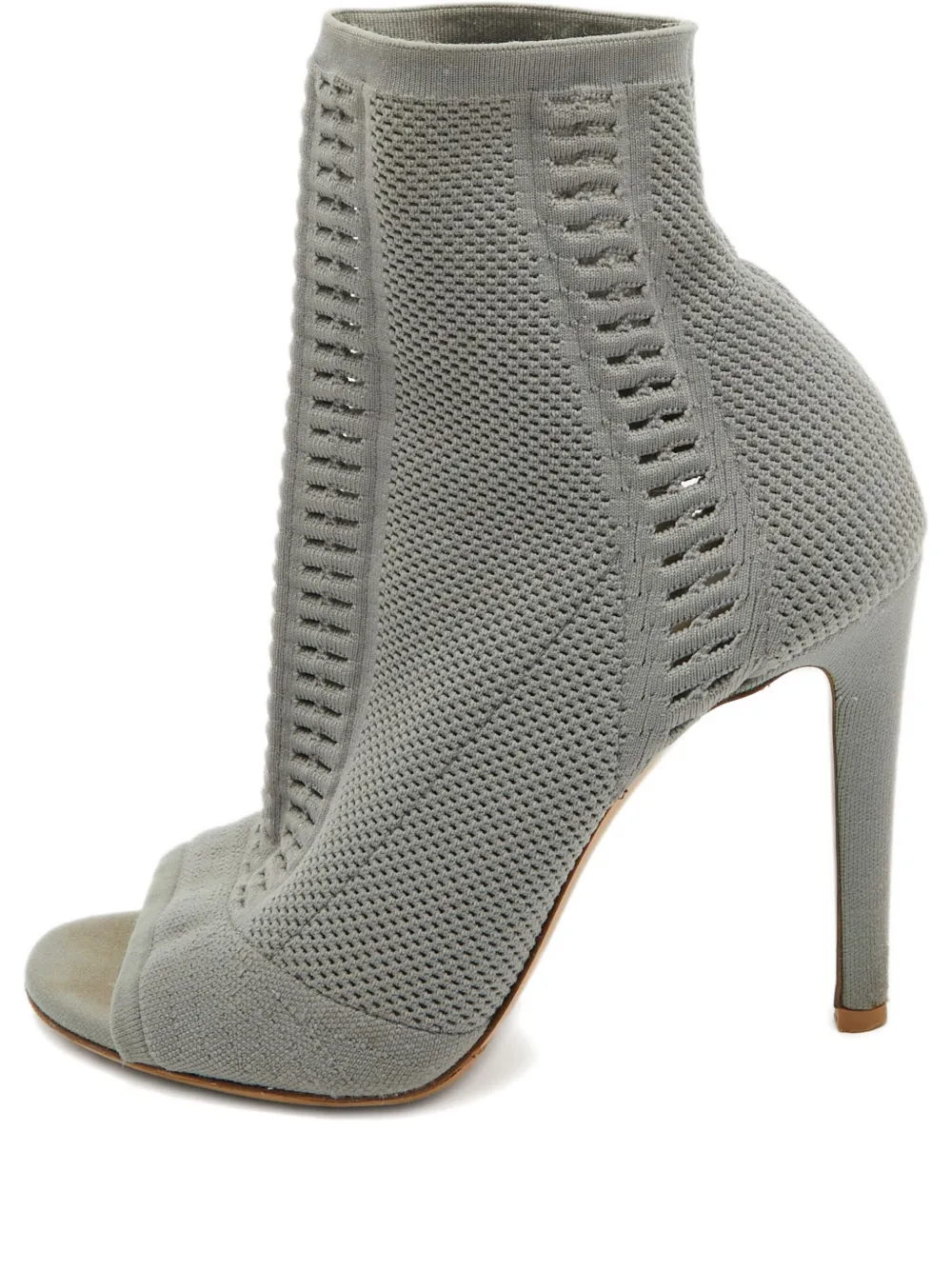 Gianvito Rossi pre-owned 110mm knit peep-toe boots | Grey | Image 1