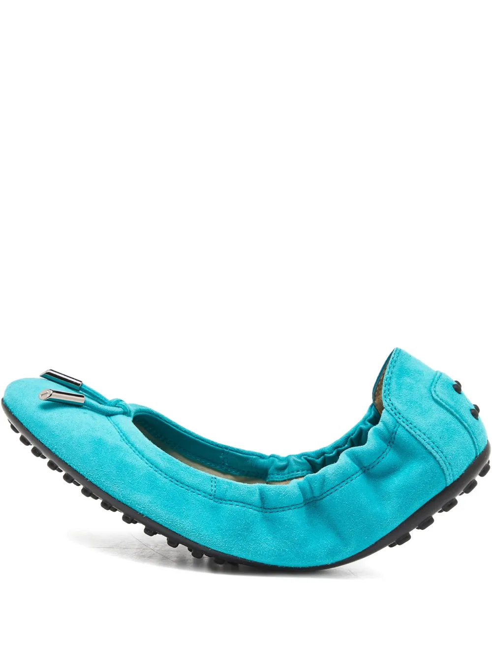 Pre-owned Tod's Vintage  Suede Bow-detail Ballet Flats
