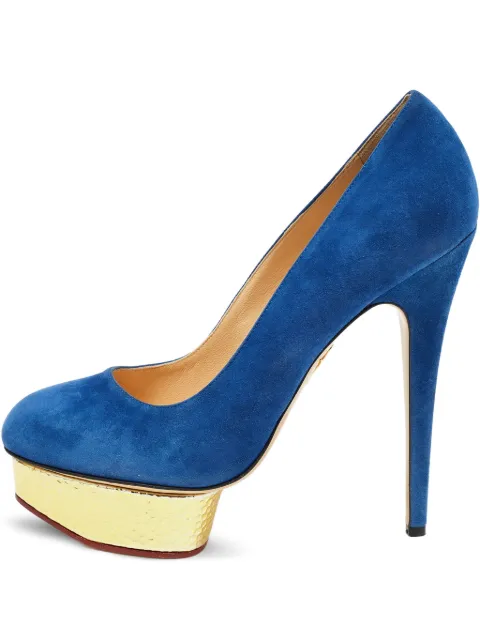 Charlotte Olympia Pre-Owned 130mm suede heeled pumps