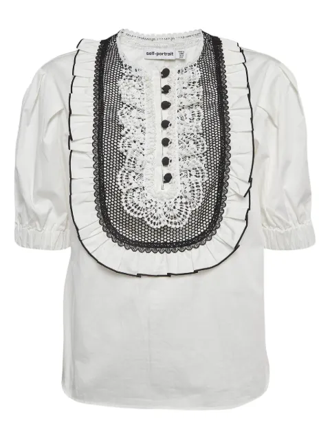 Self-Portrait pre-owned ruffled-bib blouse