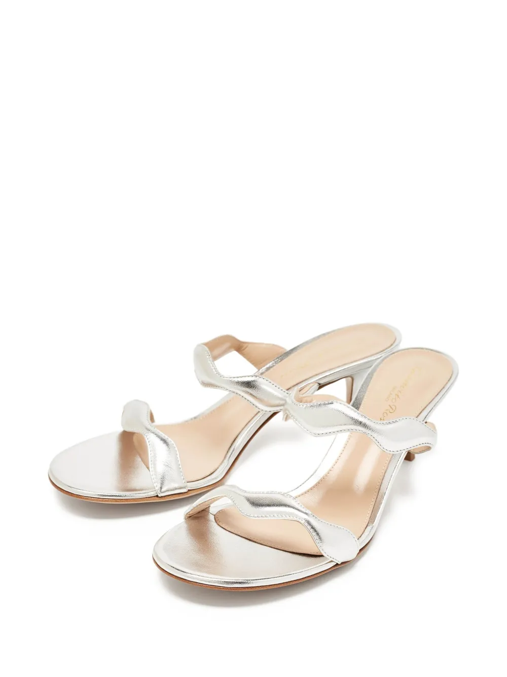 Gianvito Rossi Pre-owned 60 mm Wavy sandalen met hak - Zilver