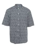 Giorgio Armani Pre-Owned hexagon-print shirt - Blue