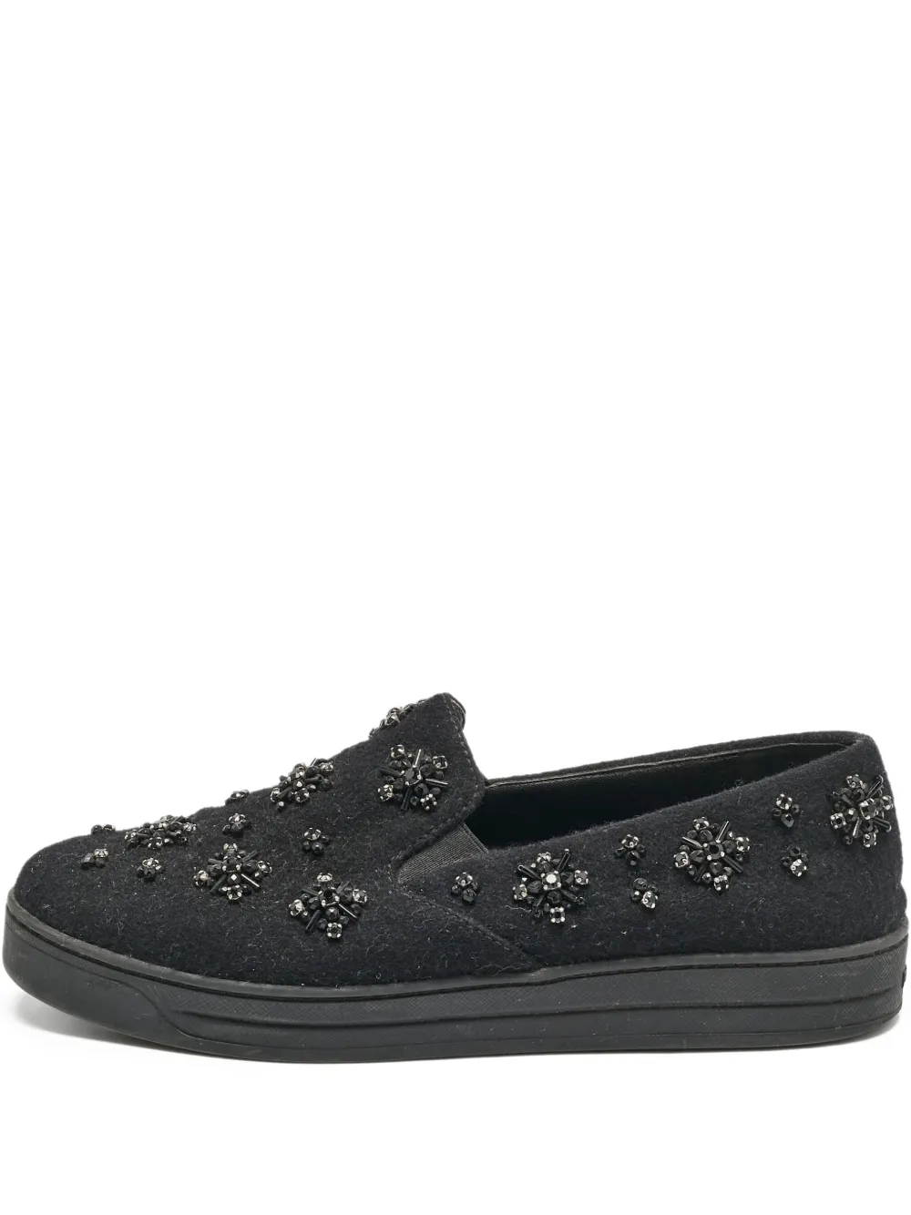 Prada Pre-Owned crystal-embellished sneakers | Black | Image 1
