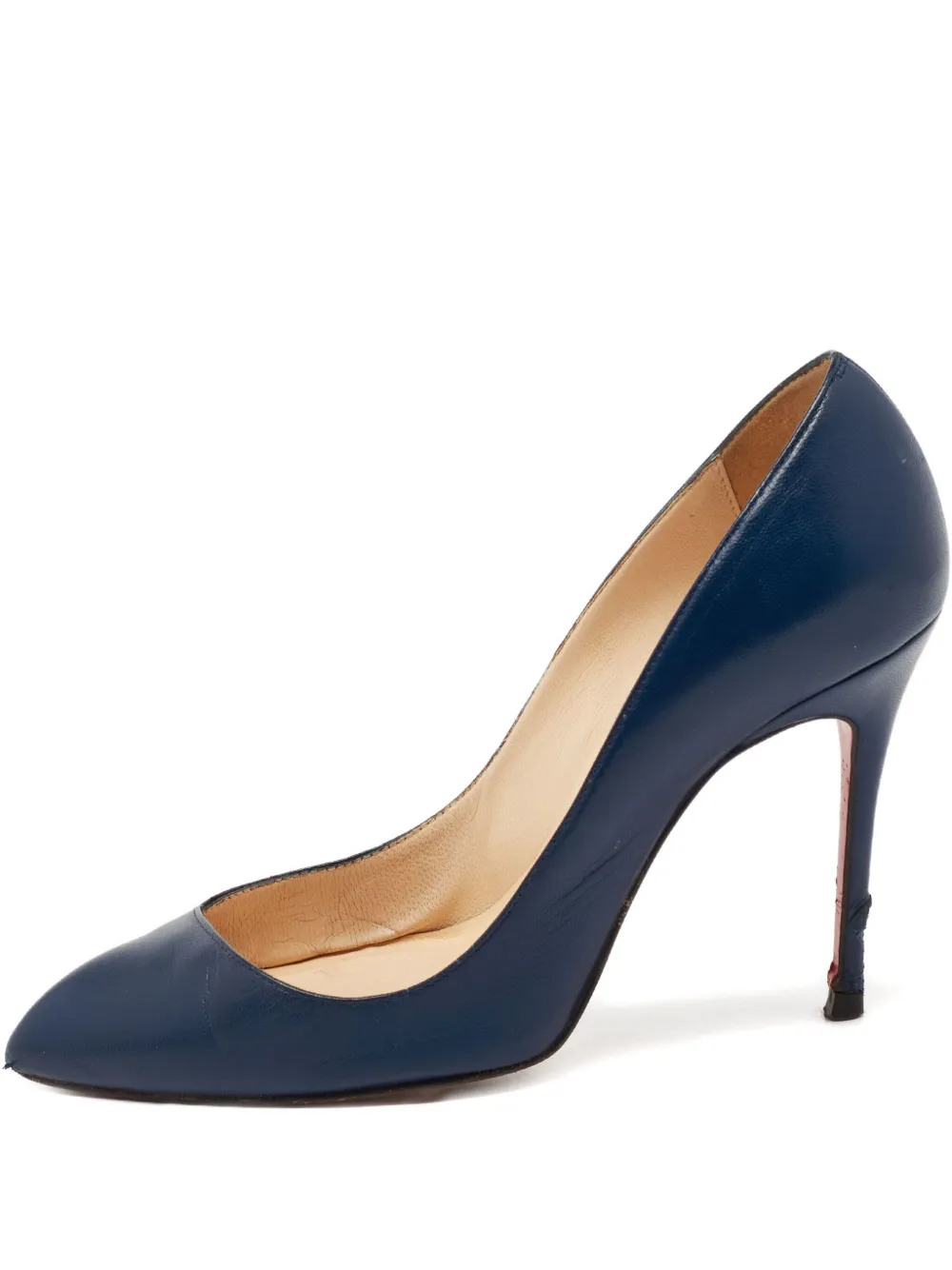 Christian Louboutin Pre-Owned leather pointed-toe pumps - ブルー Christian Louboutin Pre-Owned leather pointed-toe pumps - ブルー
