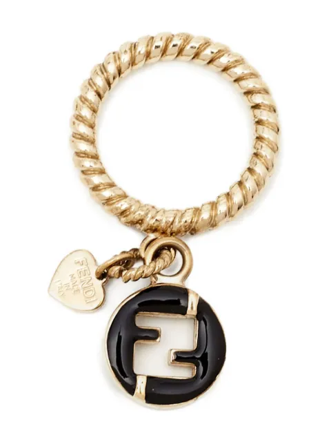 Fendi Pre-Owned twisted band charm ring