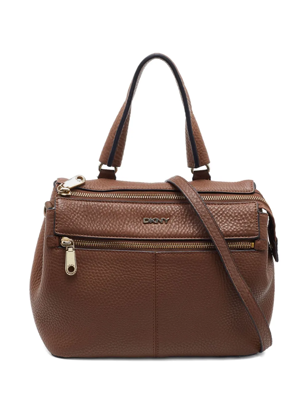 DKNY Vintage leather satchel bag - Marrone