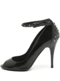 Burberry Pre-Owned 100mm studded peep-toe pumps - Black