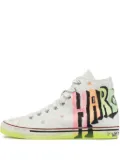 VETEMENTS Pre-Owned canvas printed sneakers - White